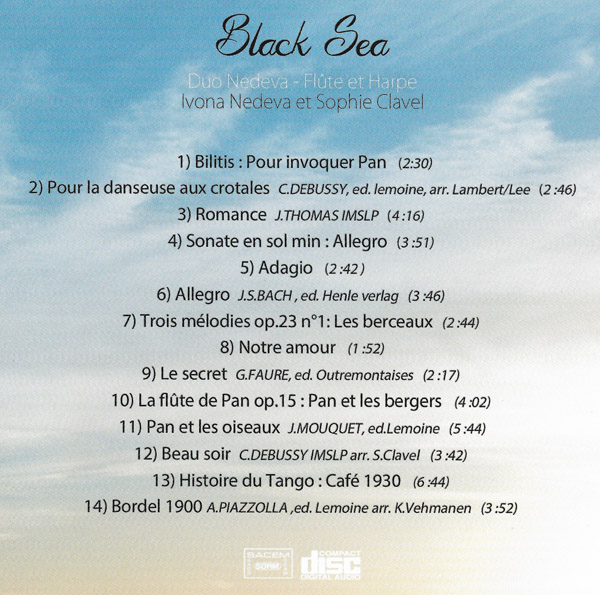 Disque Black Sea de Sophie CLAVEL