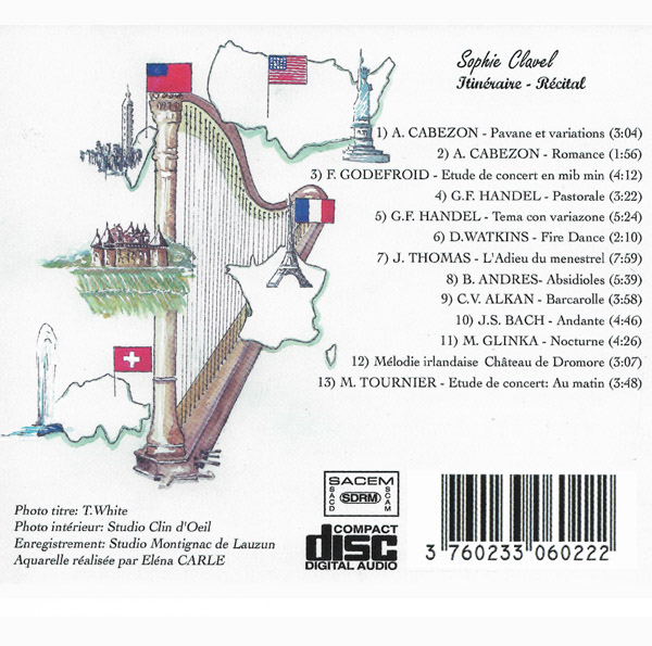 Disque Itinéraire de Sophie CLAVEL